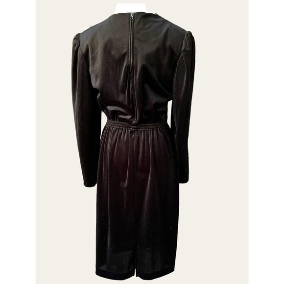 S.L Fashions Dress Velvet White Collar Long Sleeve Sailor Size 10 80’s M… - Picture 2 of 4